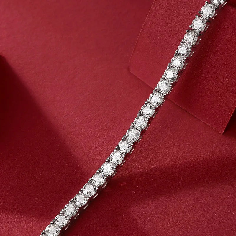 Full Moissanite Tennis Bracelet S925 3-6.5mm Casual Bracelet