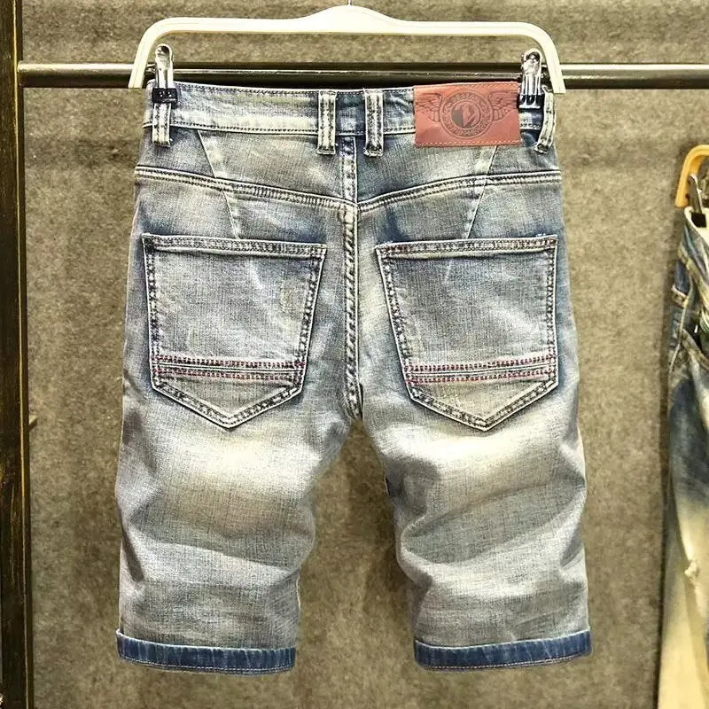 Men's Loose Straight Denim Shorts – Cotton Style Shorts