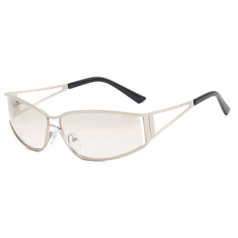 Oversized Steampunk Sunglasses Gradient Mirror Goggles