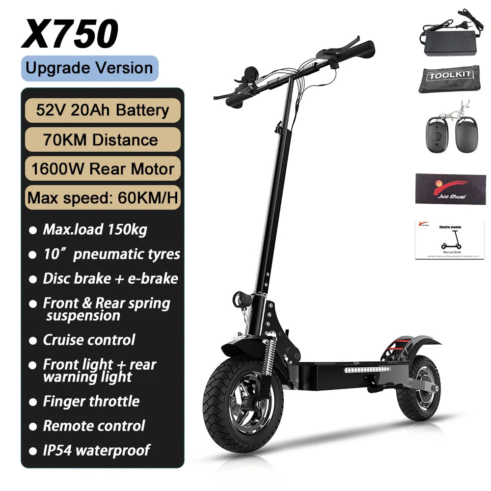 6000W Dual Motor Off-Road E-Scooter 30AH 85KM/H