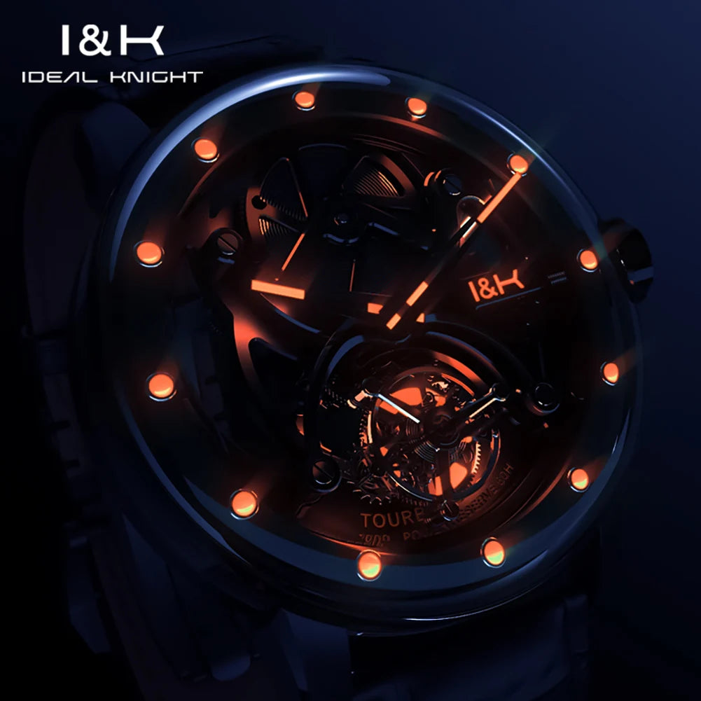 Tourbillon Skeleton Automatic Watch Quality Luminous Casual