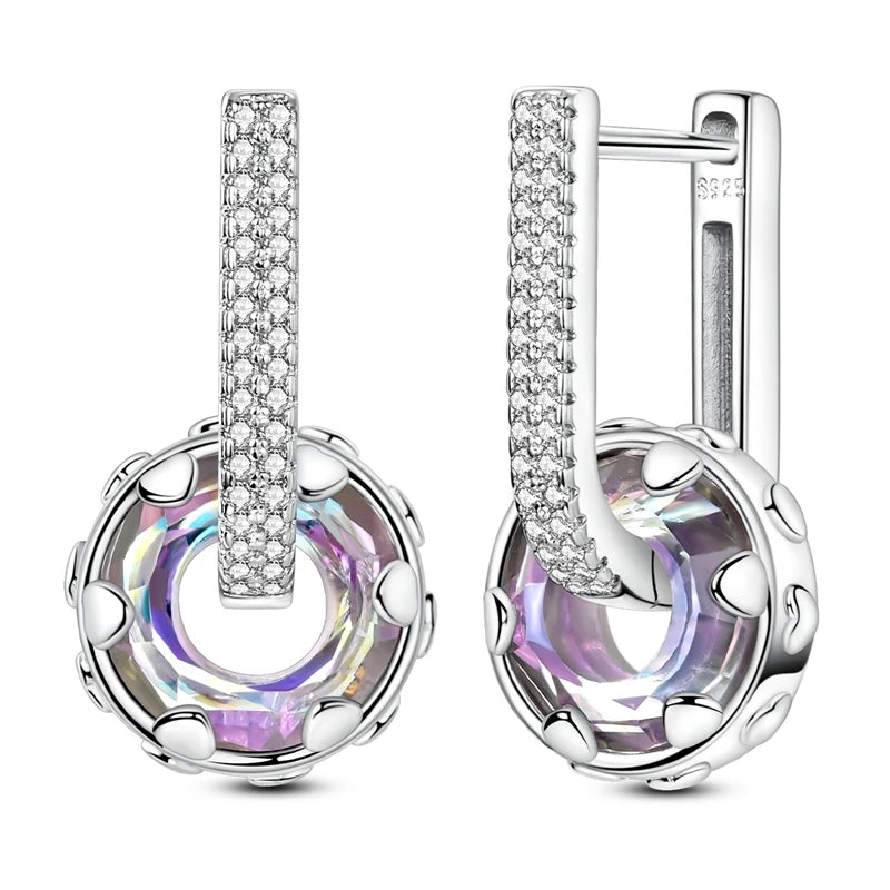 925 Silver Zirconia Hoop Earrings – Hypoallergenic