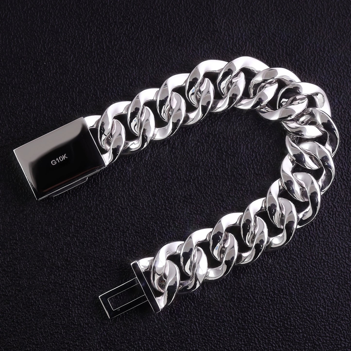 Provence 10K/14K/18K Moissanite Cuban Chain Bracelet for Men Thick 20mm Cuban Link Wrist DIY Jewelry Hip Hop Bracelet for Women