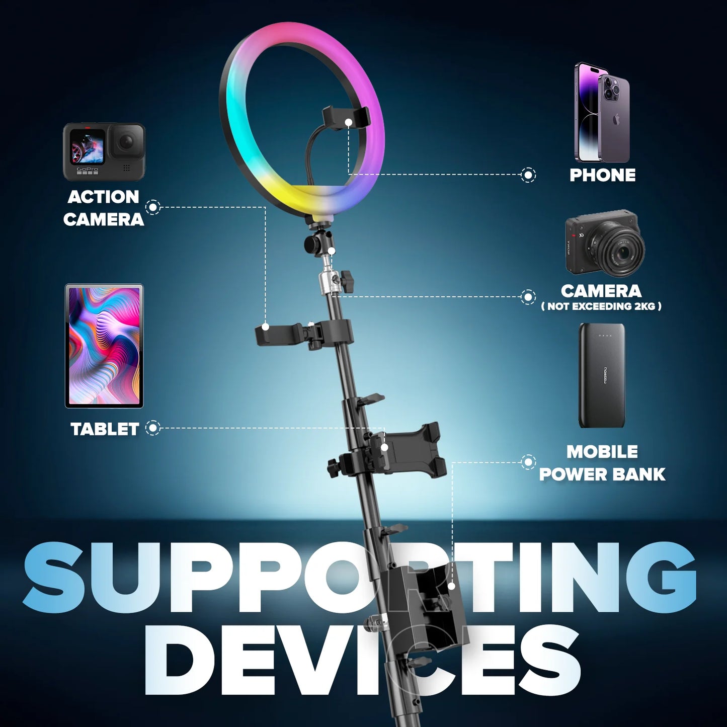360 Photo Booth Machine RGB Light App Control Party Events