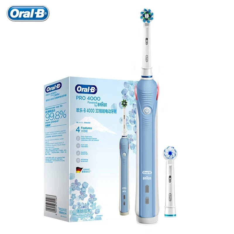 Oral-B Pro 4000 Electric Toothbrush 3D Action 4 Modes