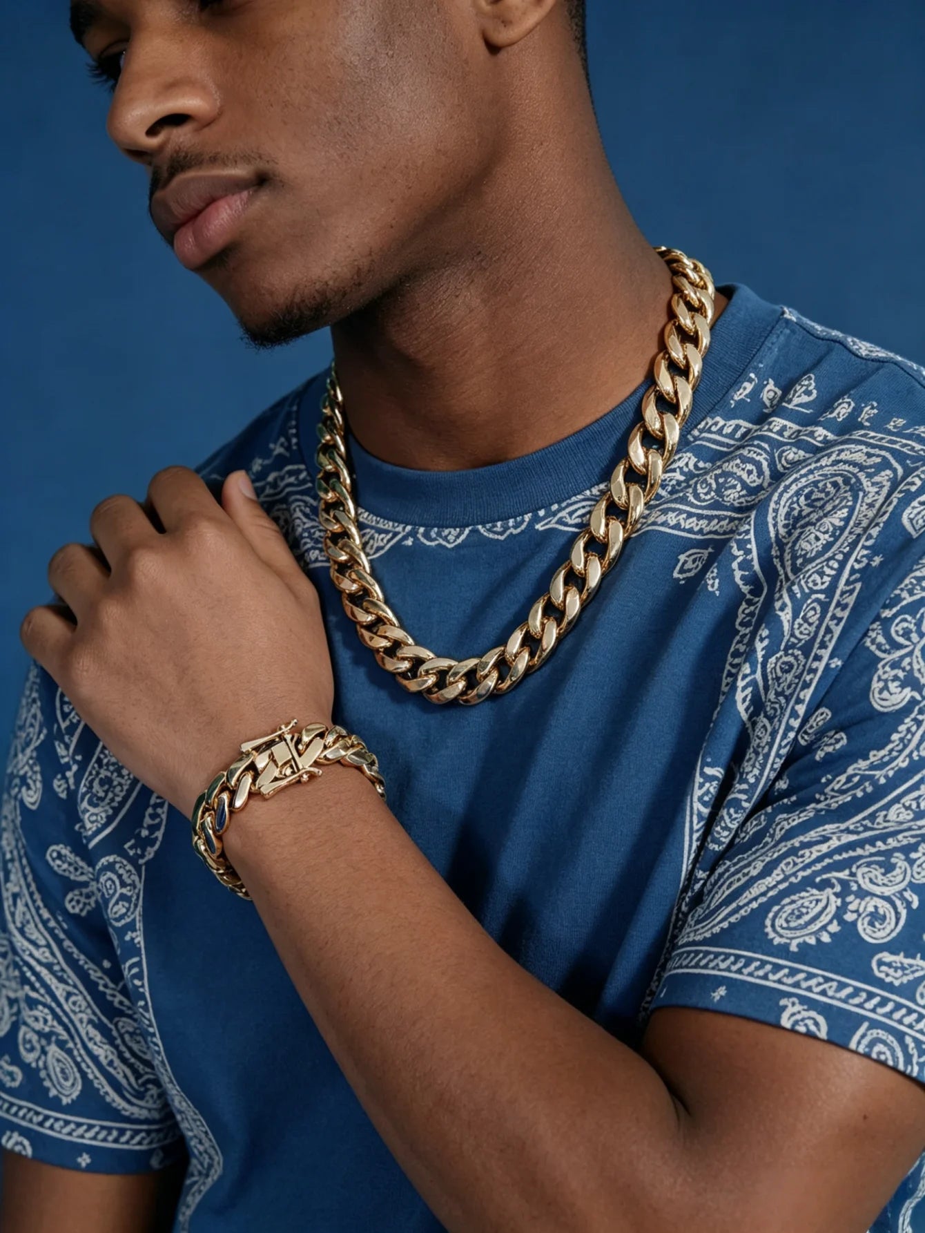 8-22mm Cuban Miami Link Chain 18K Gold Plated