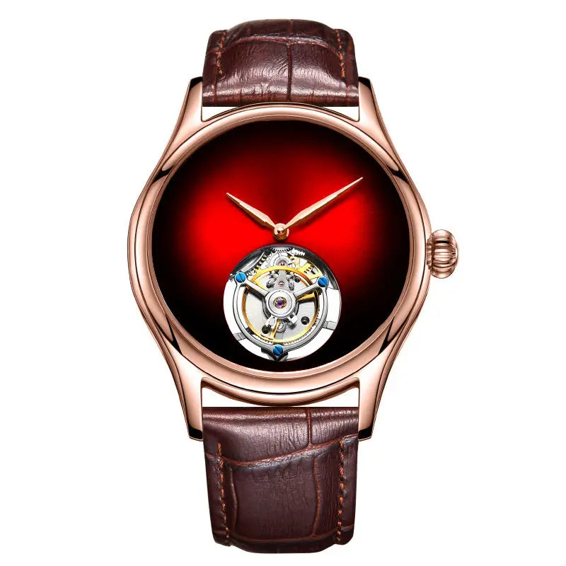 Tourbillon Mechanical Sapphire Skeleton Watch High-Quality