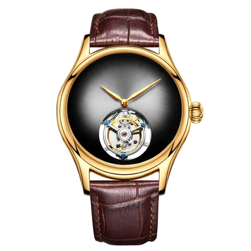 Tourbillon Mechanical Sapphire Skeleton Watch High-Quality