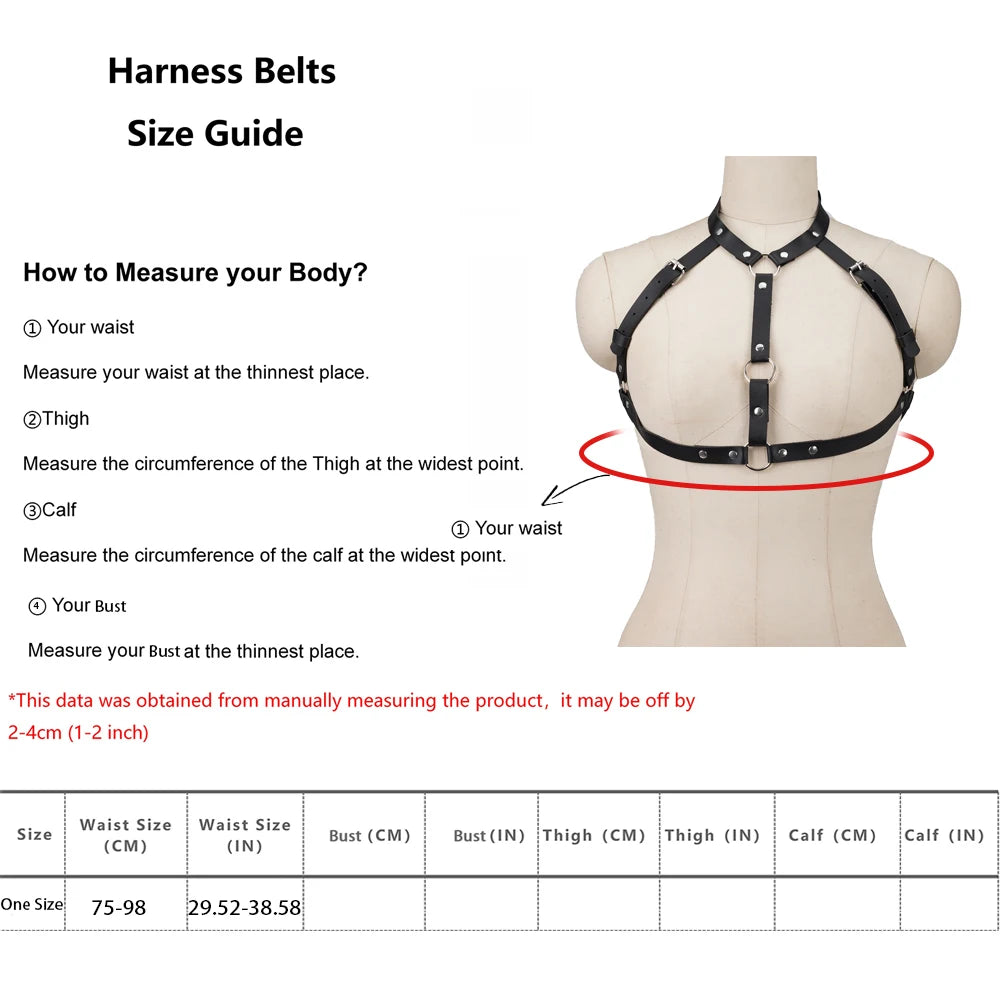 Punk Rock Chest Harness Belt Suspenders – Women Gothic