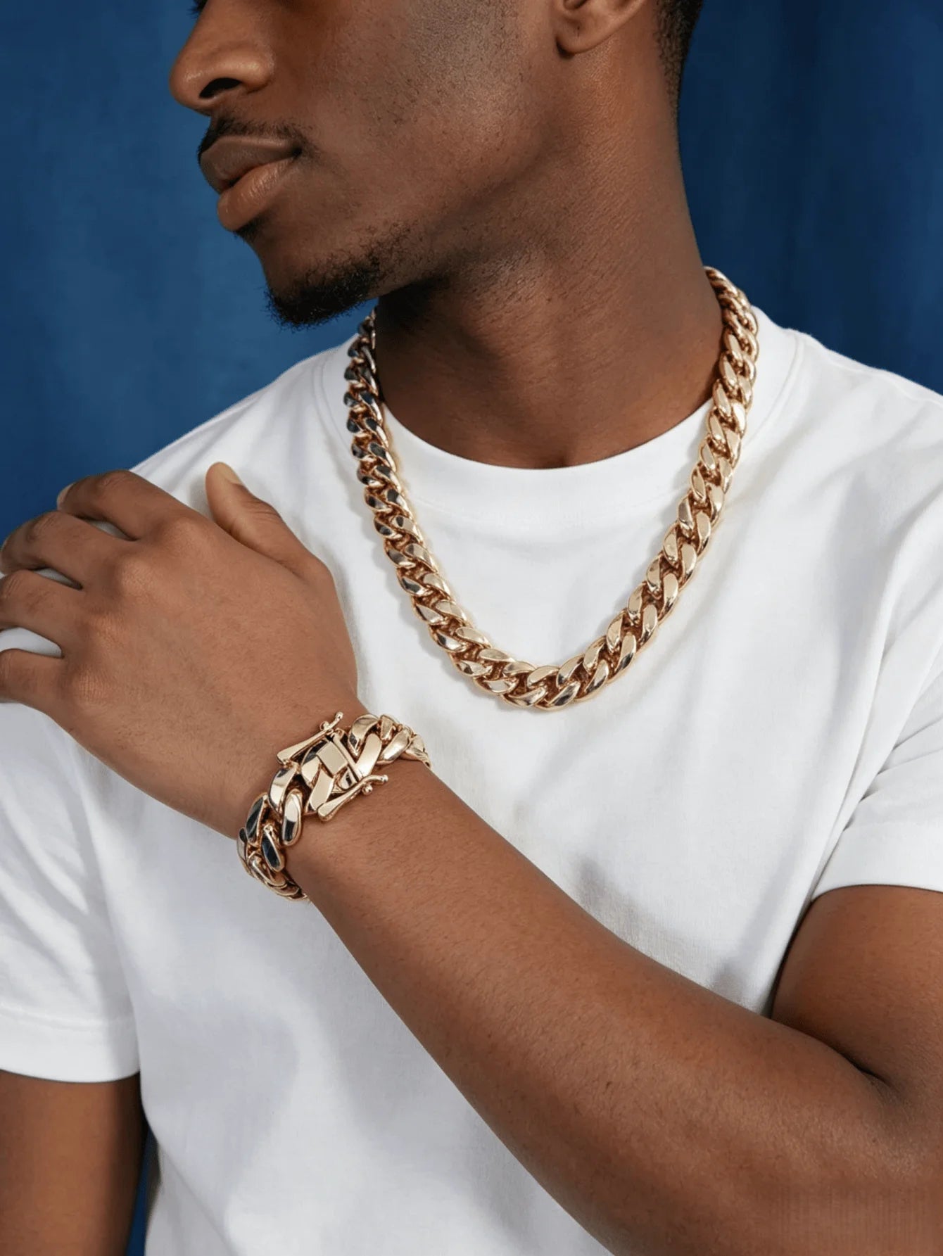 8-22mm Cuban Miami Link Chain 18K Gold Plated