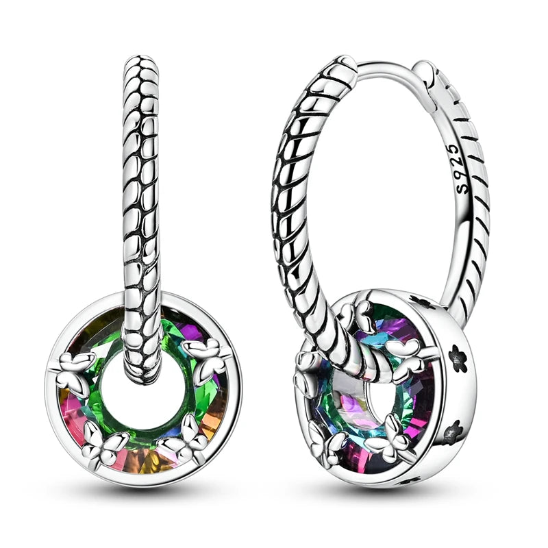 925 Silver Zirconia Hoop Earrings – Hypoallergenic