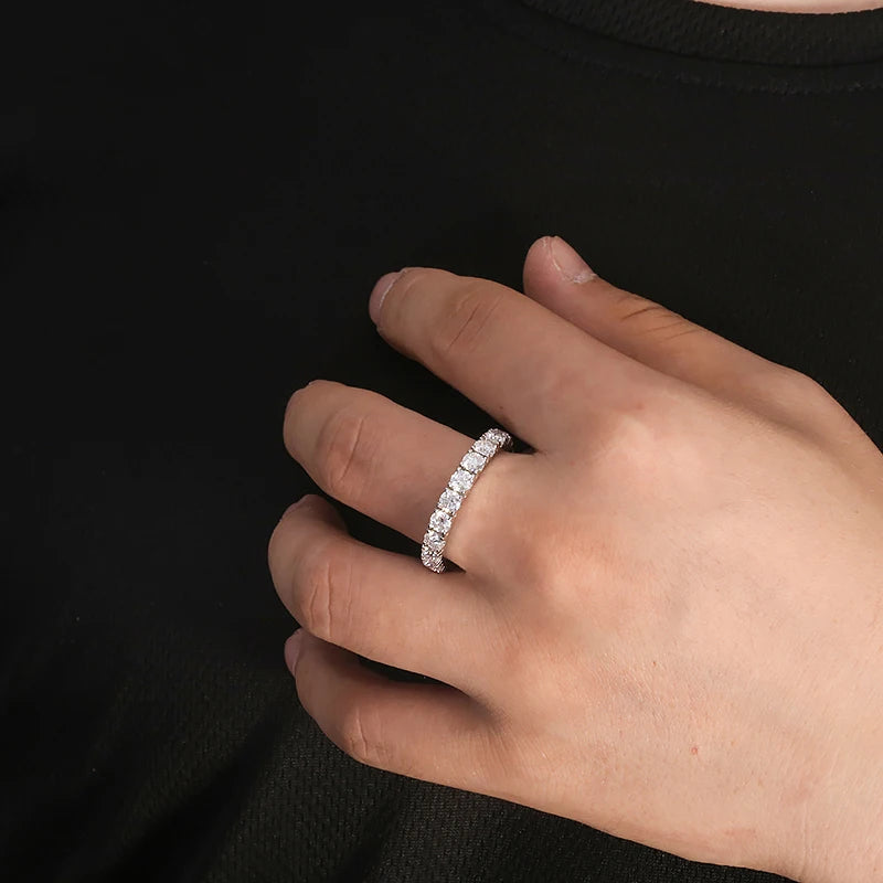 DEF VVS Lab Grown Diamond Eternity Ring 10k Gold