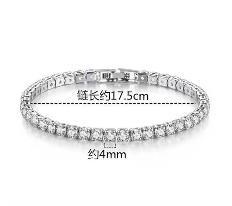 D VVS1 Moissanite Tennis Bracelet S925 2-5mm Gift