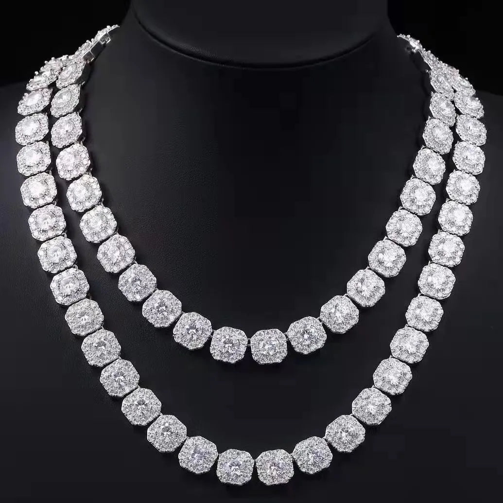 10mm Full Moissanite Diamond Cuban Chain Bracelet Hip Hop Jewelry S925 Silver Bracelets Pass Tester with Gra for Men Women - Teglex