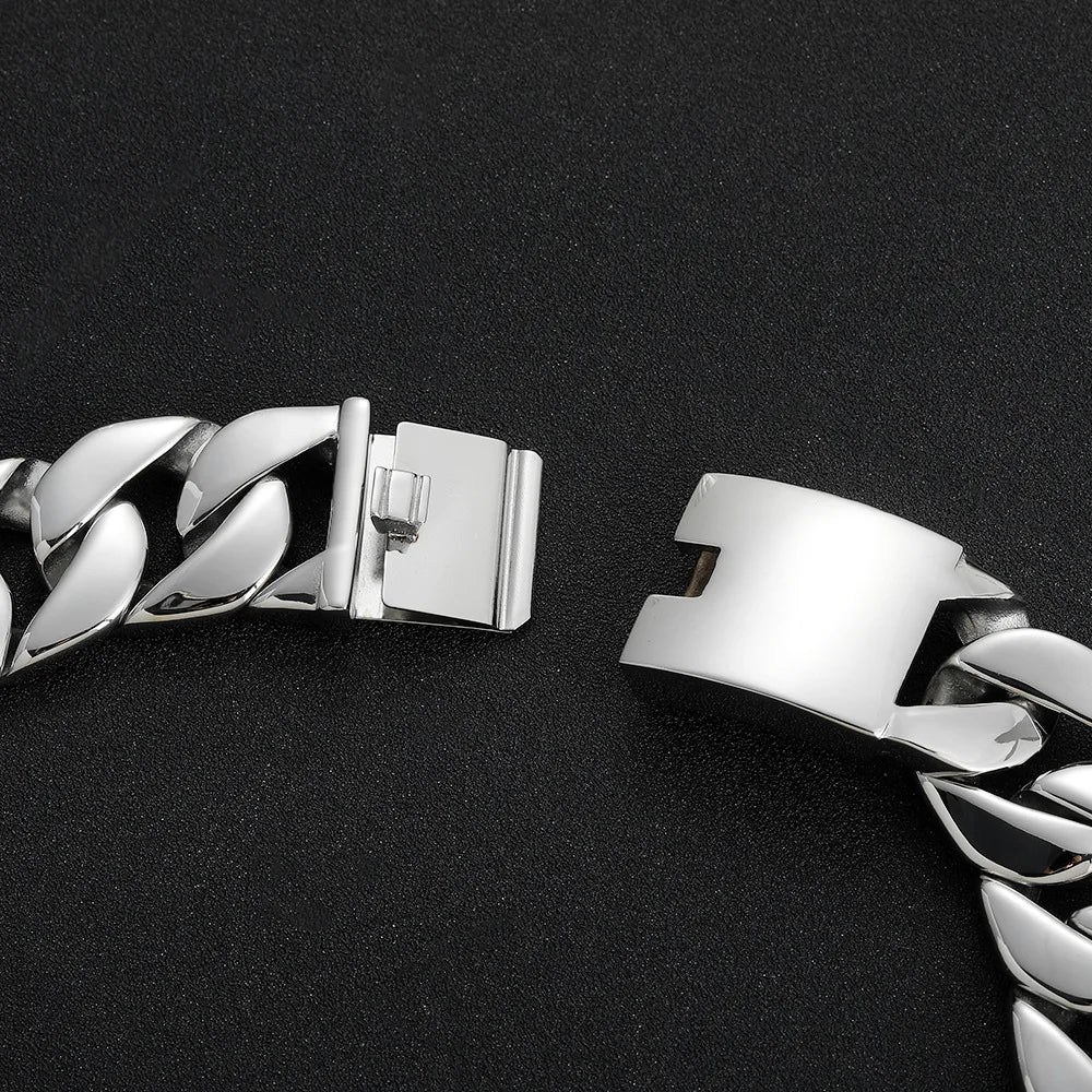 26/32mm Cuban Link Chain Necklace Hip Hop Chain Casual