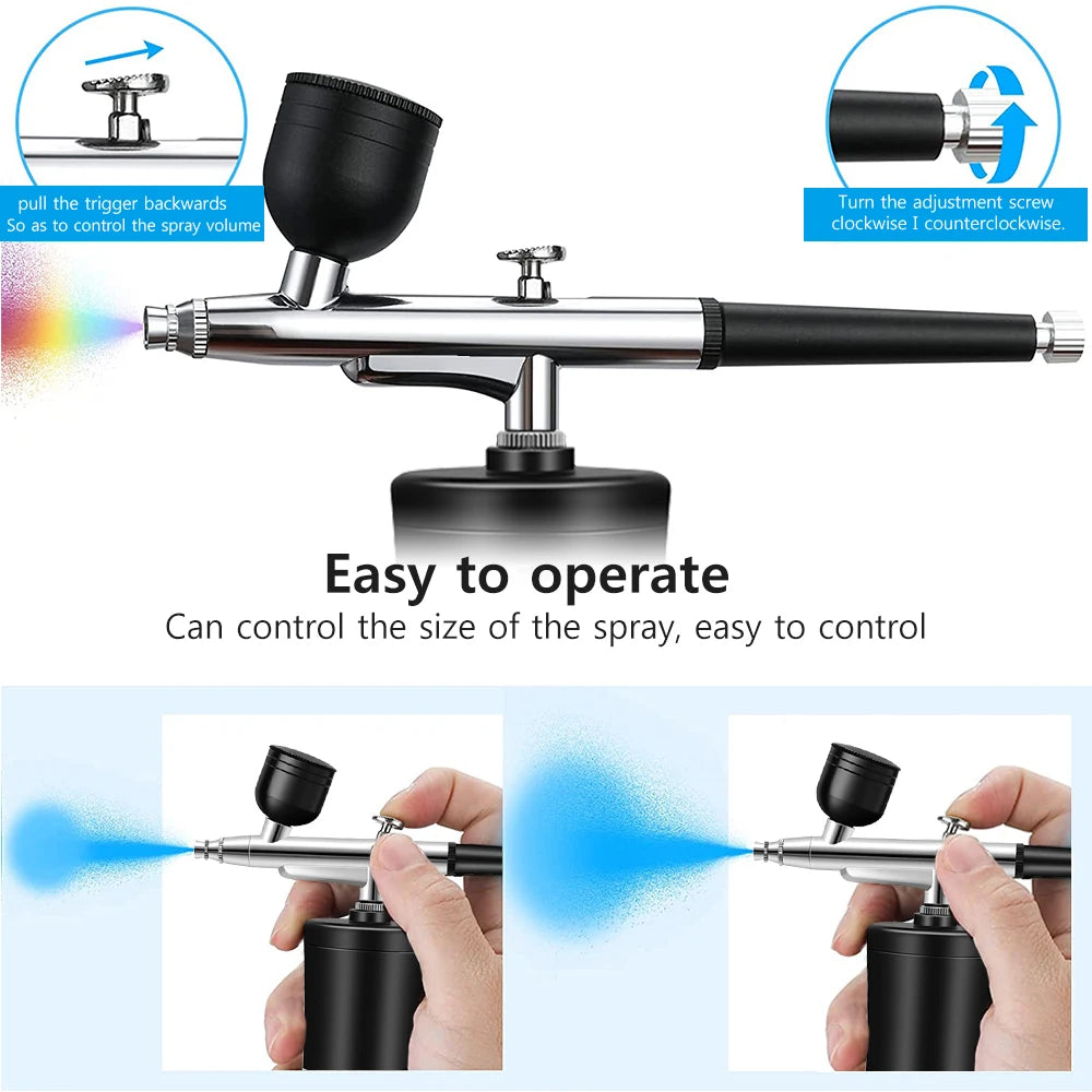 Wireless Mini Airbrush Kit with Compressor – Portable