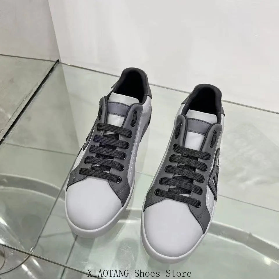 Italian Designer Letter-Pattern Sneaker Shoes Casual