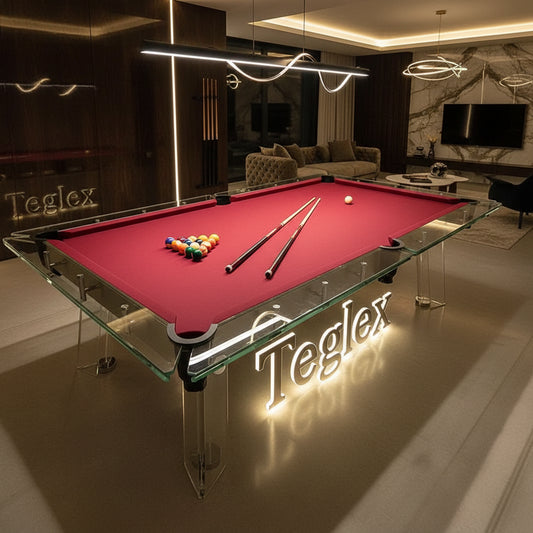 Customizable Black 8-Ball Snooker Pool Table – Full Set