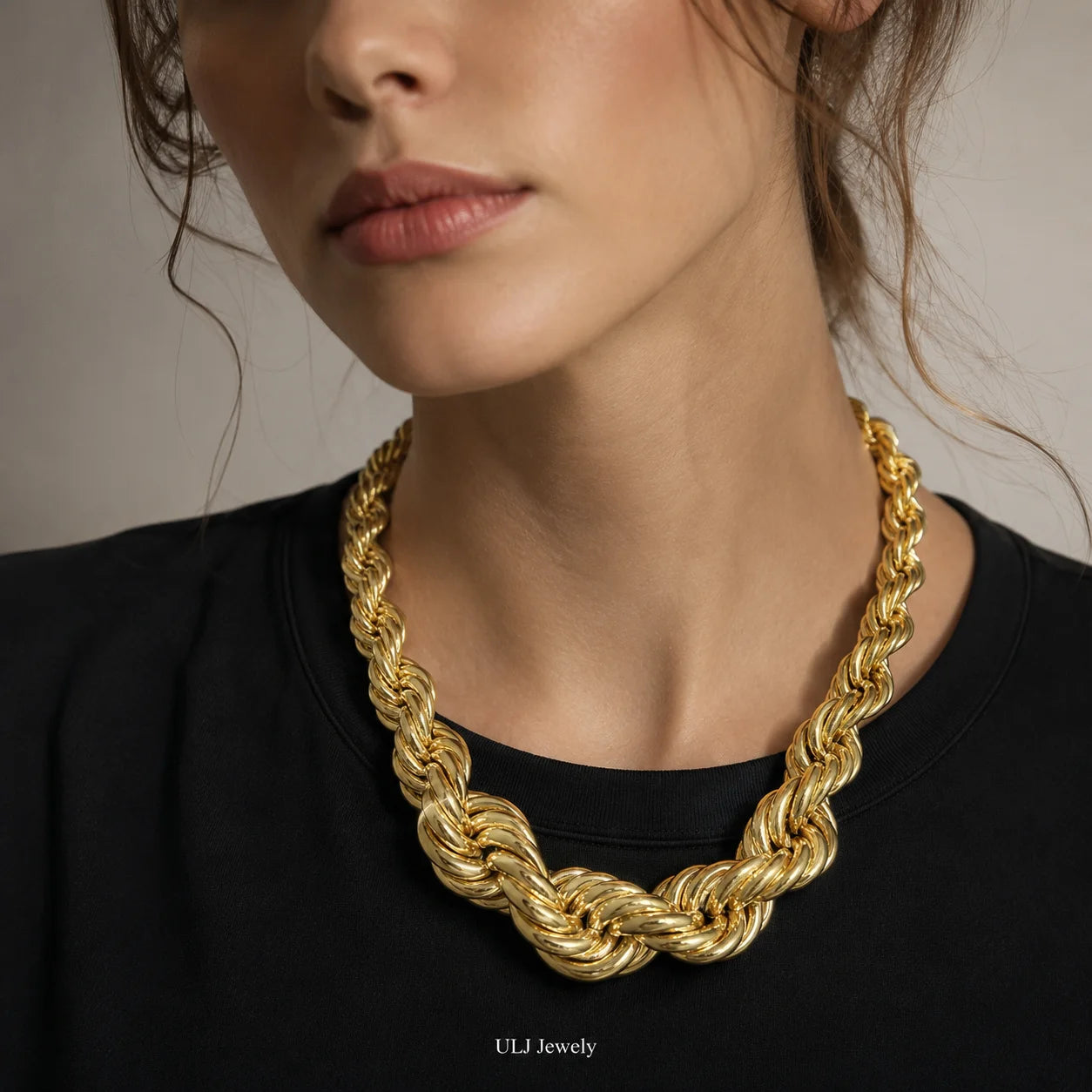 Rope Chunky Chain Unisex Jewelry – Gold Silver Color