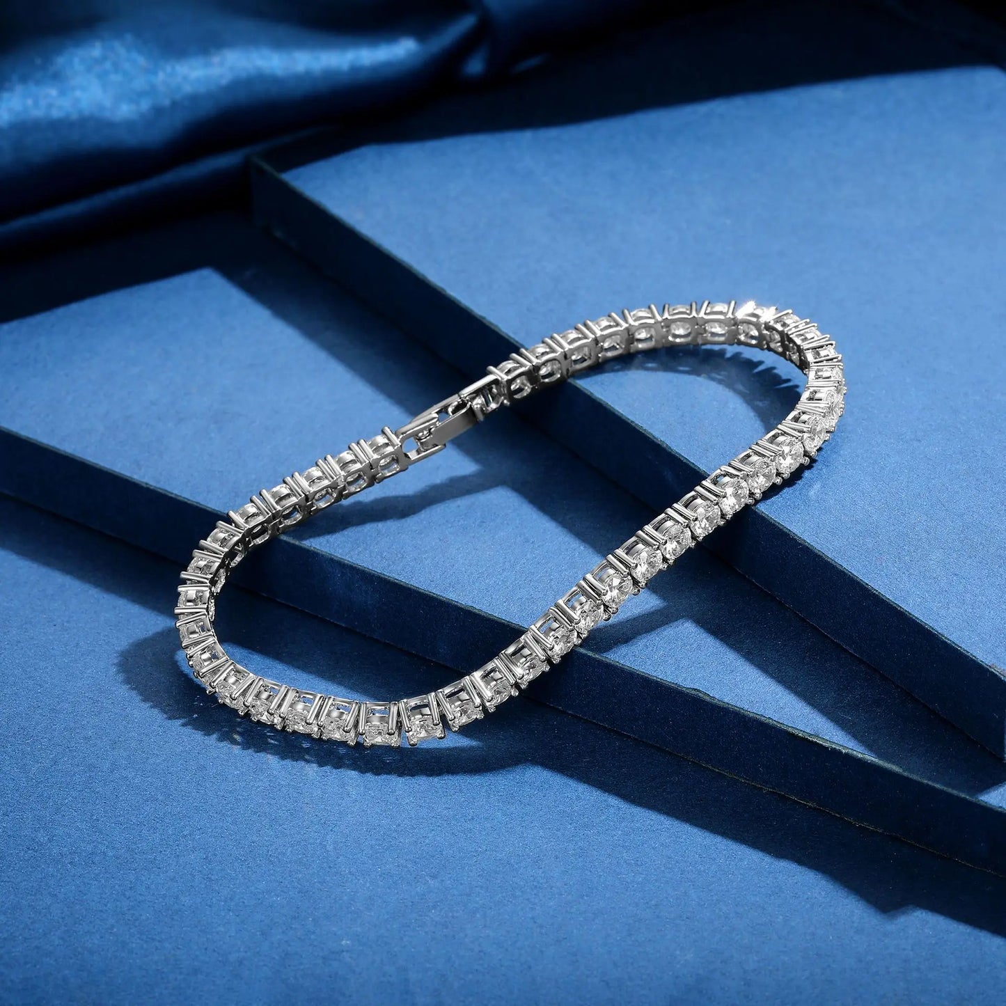 D VVS1 Moissanite Tennis Bracelet S925 2-5mm Gift