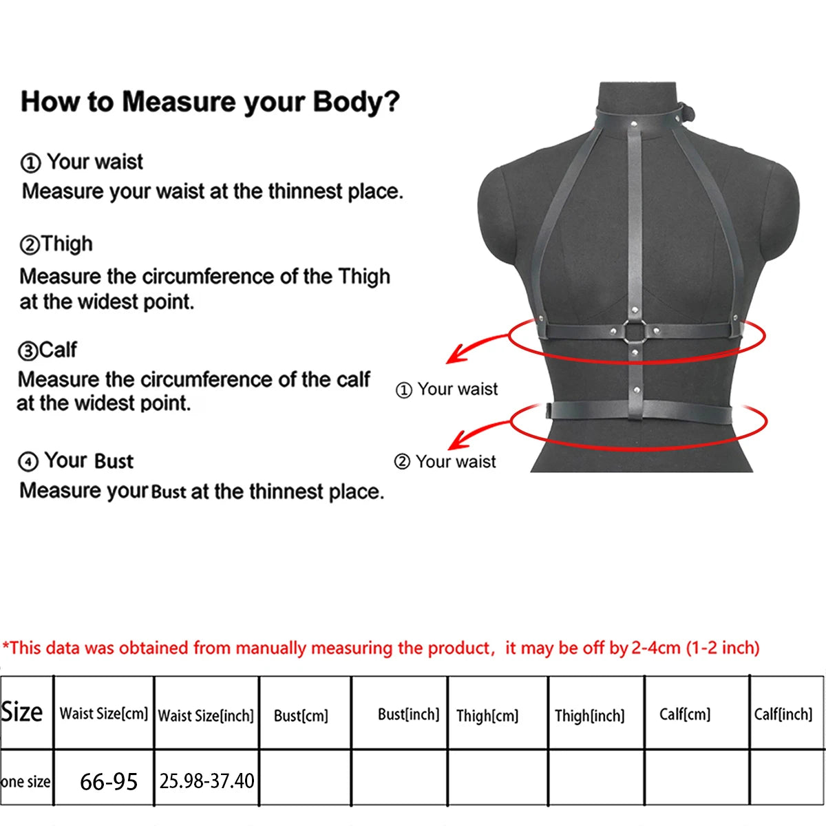 Punk Rock Chest Harness Belt Suspenders – Women Gothic