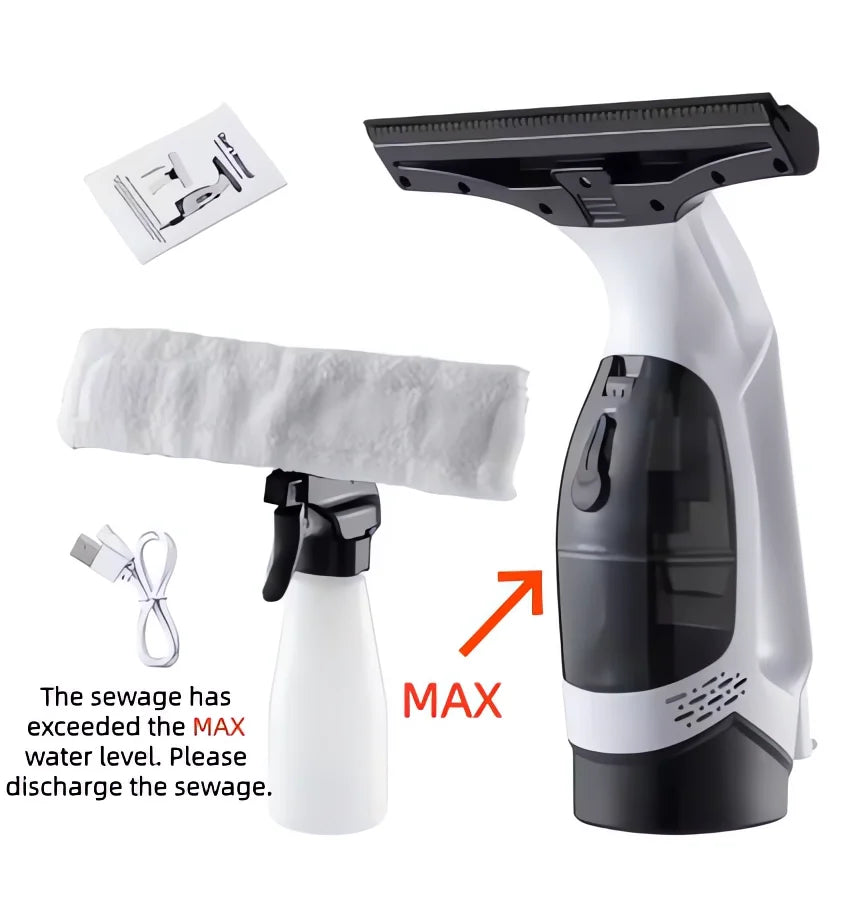 Electric Cordless Window Cleaner Machine White Cordless Rechargeable