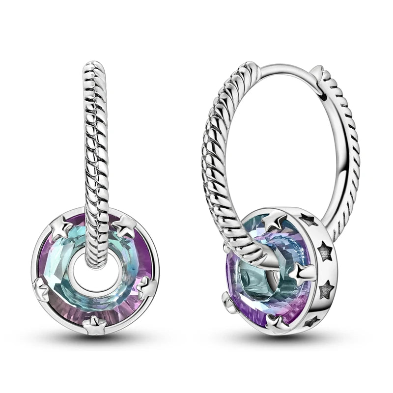 925 Silver Zirconia Hoop Earrings – Hypoallergenic
