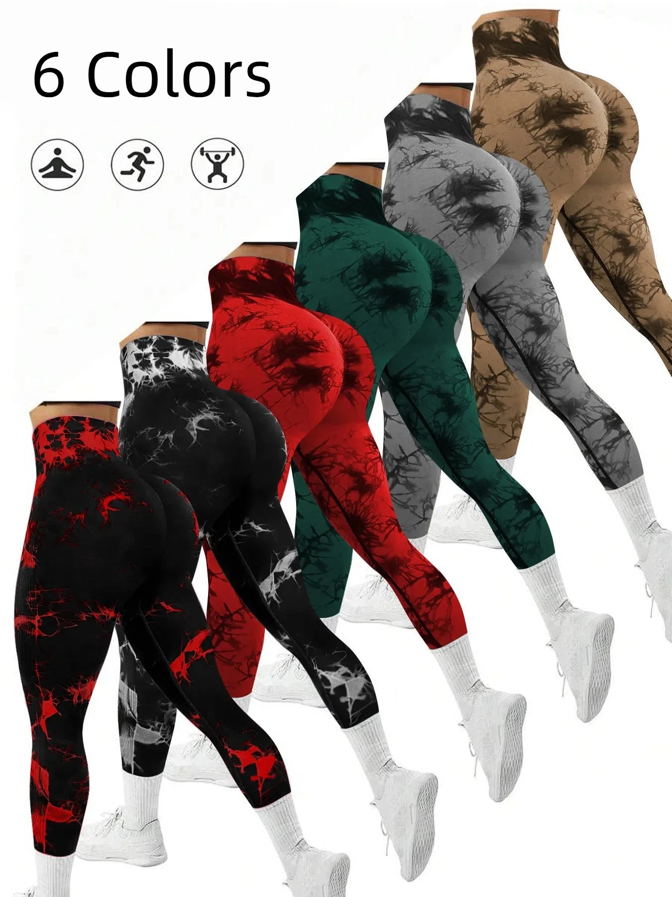Women's Seamless Tie-Dye High Waist Yoga Leggings