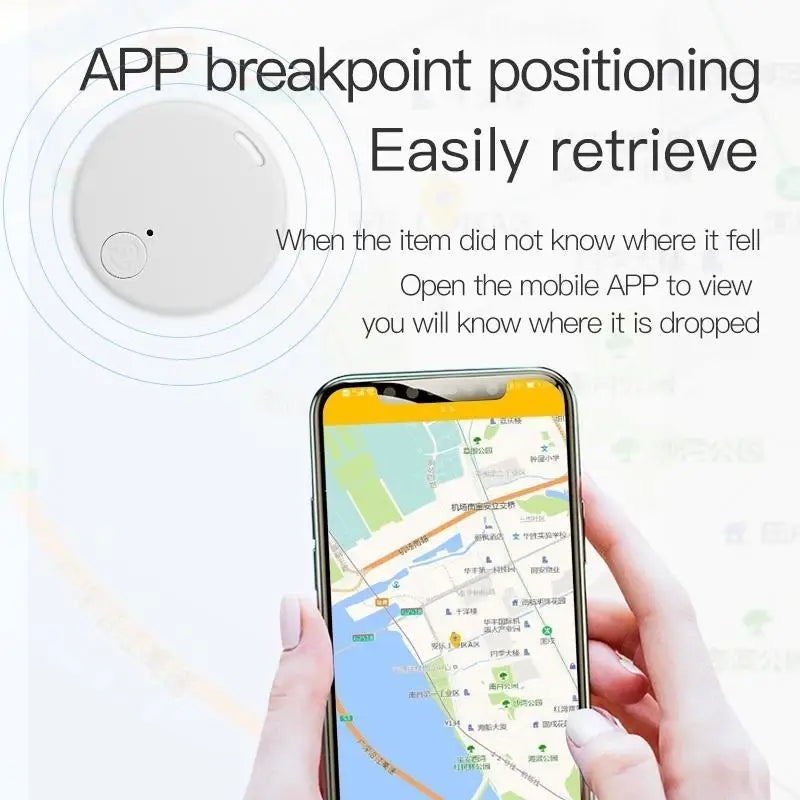 Smart device with app for locating dropped items on a smartphone screen.