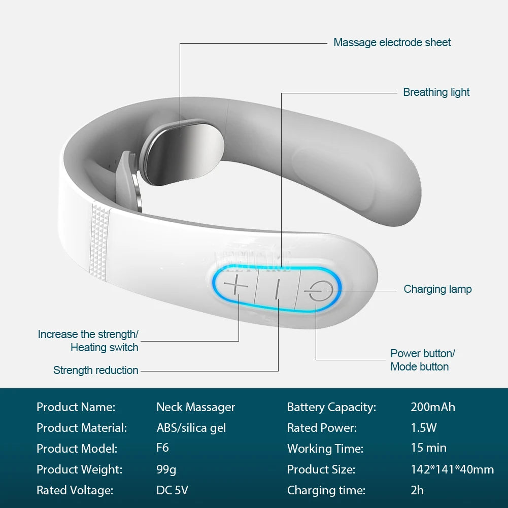 EMS Pulse Neck Massager – TENS Cervical Pain Relief