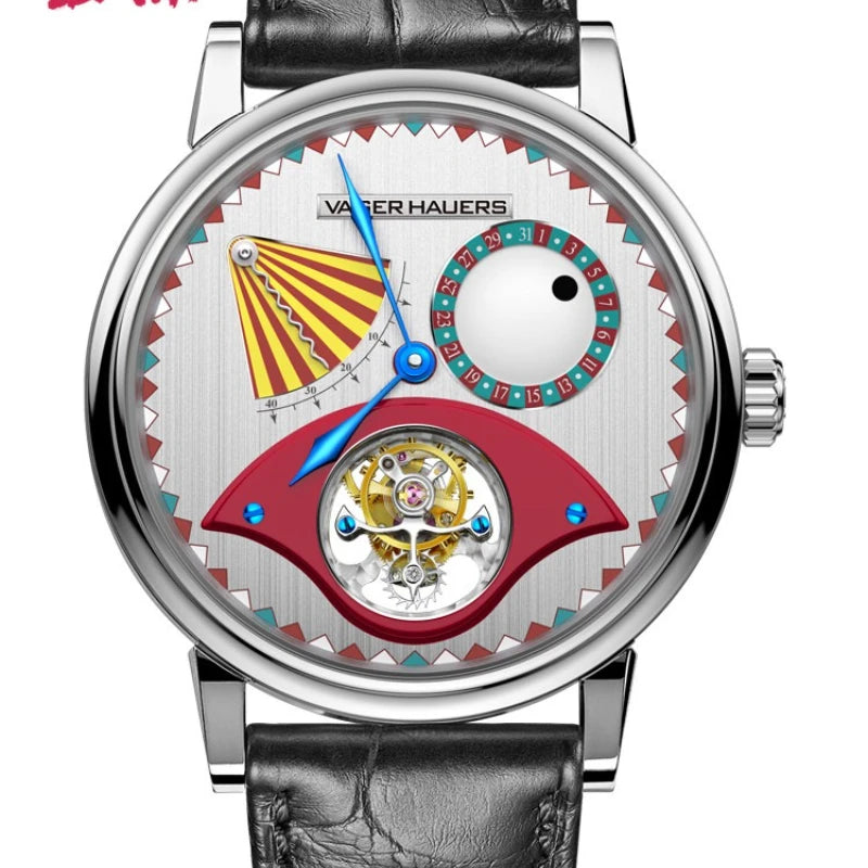 Red Clown Watch Men's Mechanical Watch Tourbillon Waterproof Watch