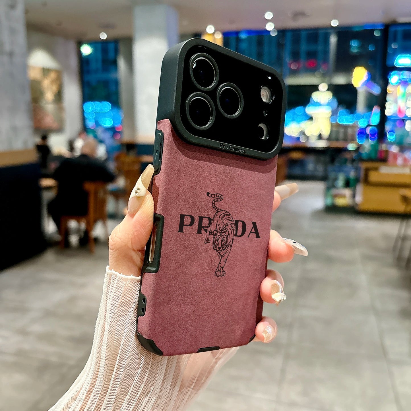 Luxury Tiger Leather iPhone Case Italy Streetwear