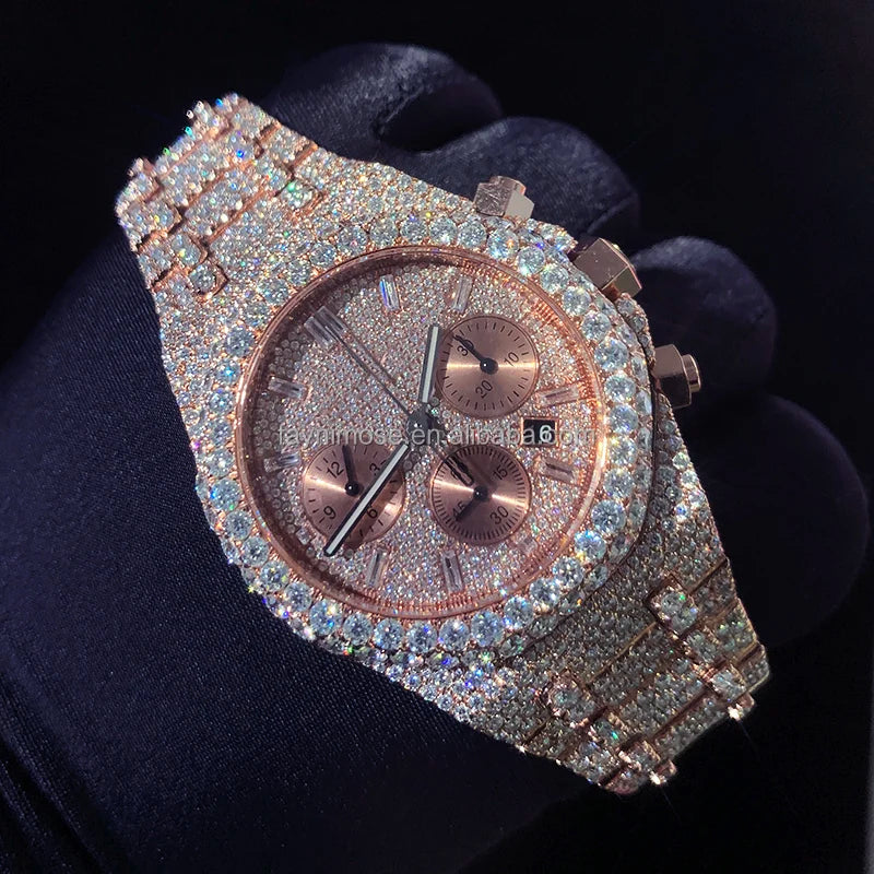 Men's VVS Moissanite Diamond Mechanical Watch