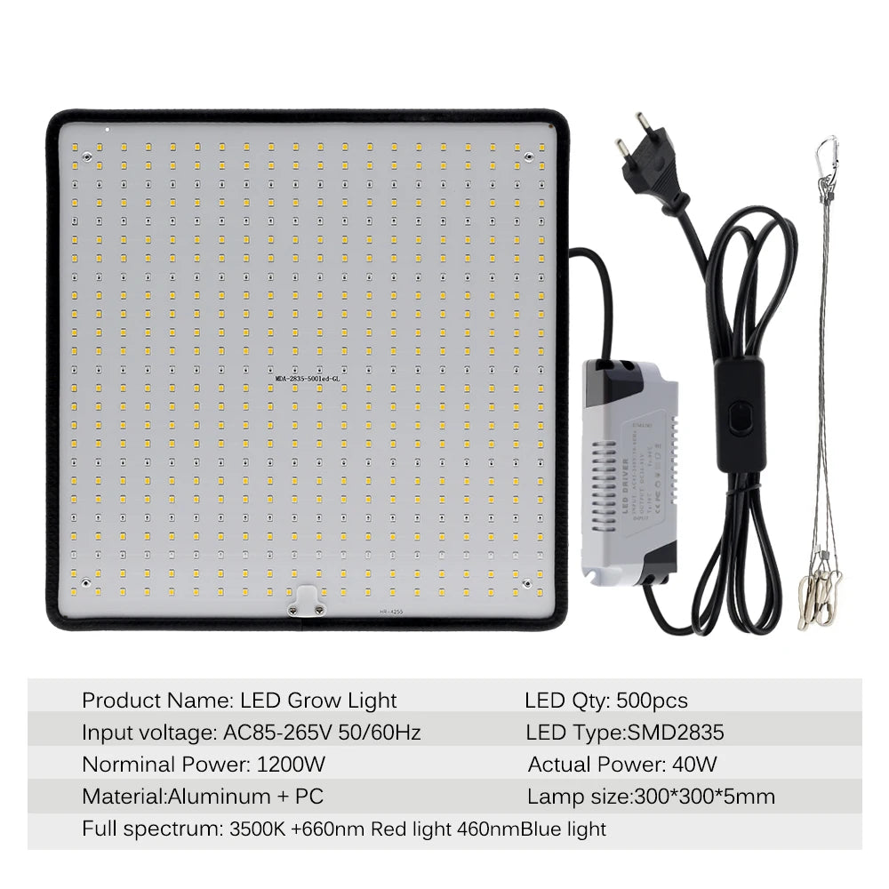 40W Full Spectrum LED Grow Light for Indoor Plants