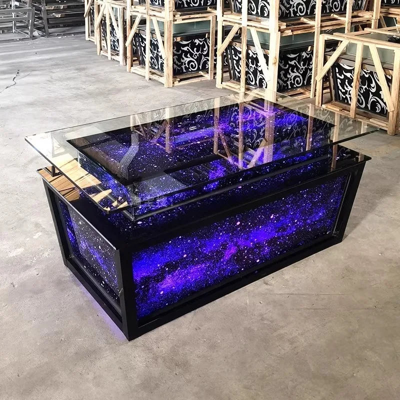 Luminous Tempered Glass Coffee Table Custom Color & Size