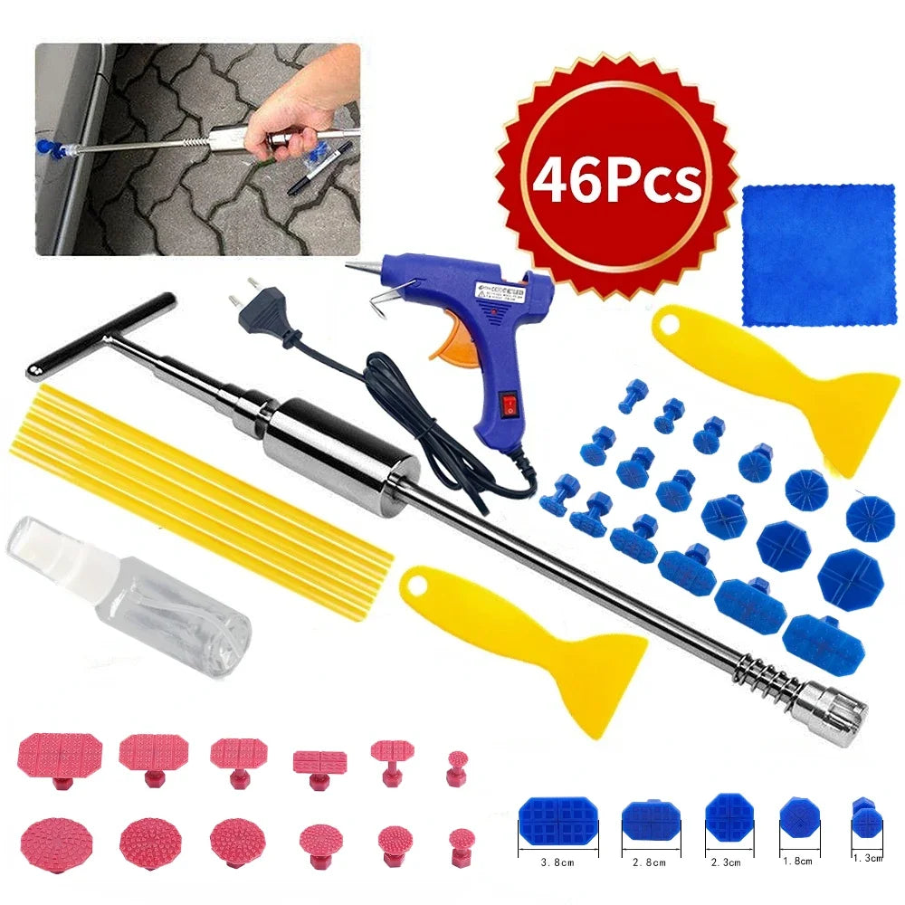 Paintless Car Dent Repair Kit – Glue Gun & Puller Tools