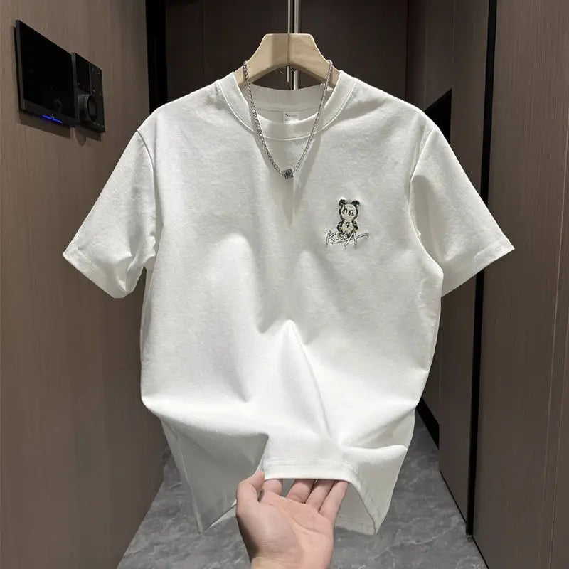 Men's Cartoon Couple T-Shirt – Slim Cotton Tee Shirt
