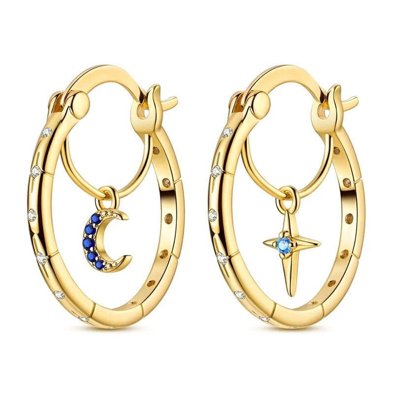 925 Silver Zirconia Hoop Earrings – Hypoallergenic