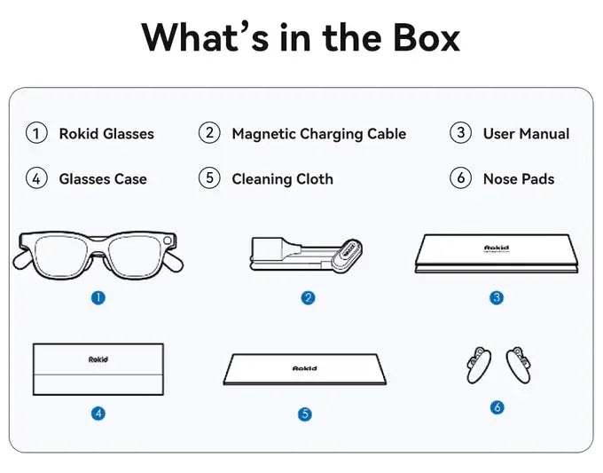 Rokid Glasses AR Smart Glasses 12MP Advanced Camera AI Assistant 49g for Daily Vlog All-Scenario - Teglex
