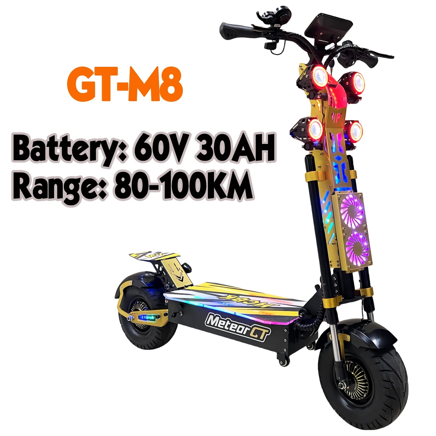 GT-M8 Dual Motor City Off-Road Adult E-Scooter