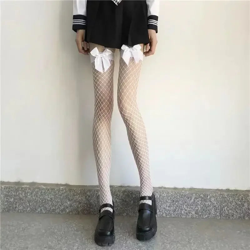 Gothic Lace Thigh High Stockings – Silk Hosiery