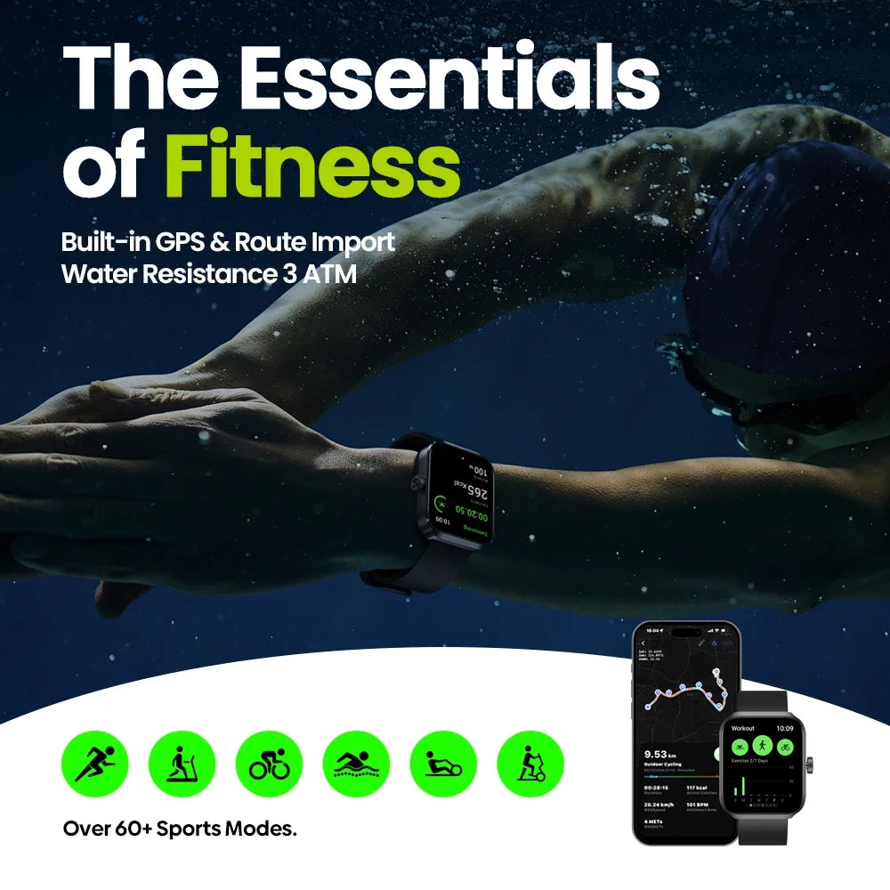 Beyond 3 Plus GPS Smartwatch AMOLED Alexa Casual Fitness