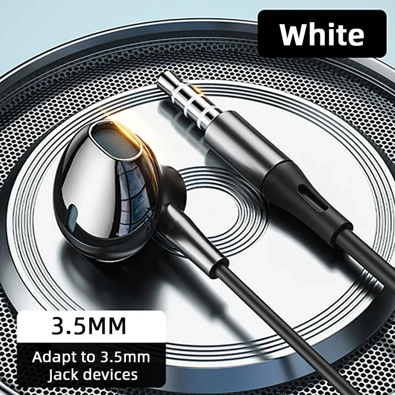 USB-C HiFi Earbuds Bass Stereo Mic Galaxy iPhone 15