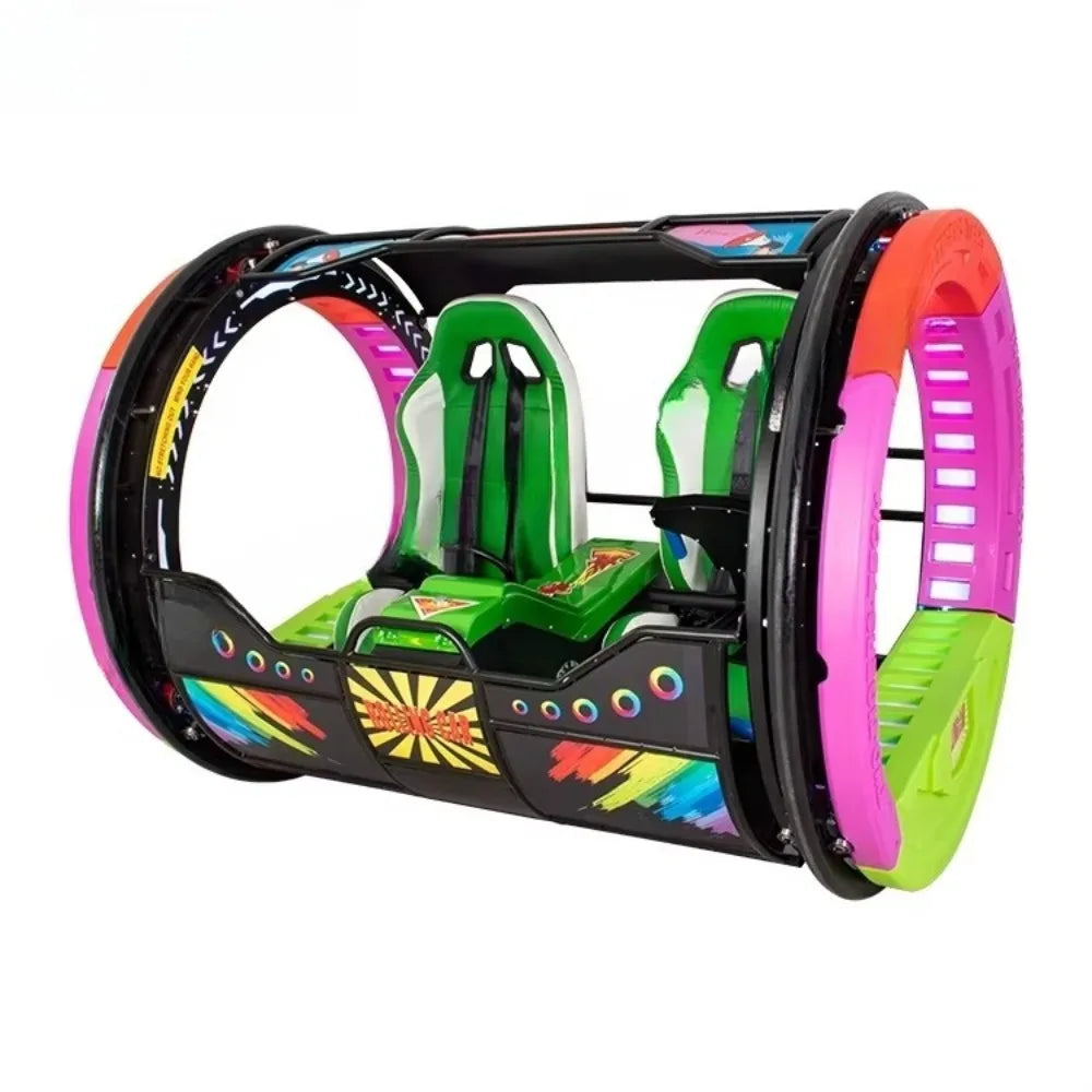 360° Remote Control Electric Rolling 2 Seats Coin Operate Swing