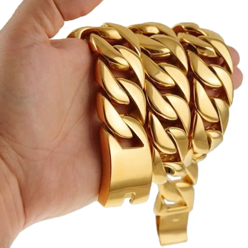 24/32mm Cuban Miami Link Chain 316L Steel Men