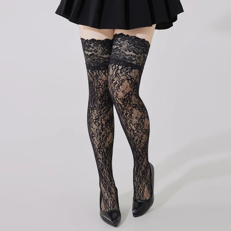 Plus Size Lace Fishnet Stockings XXL – Stretch Tights