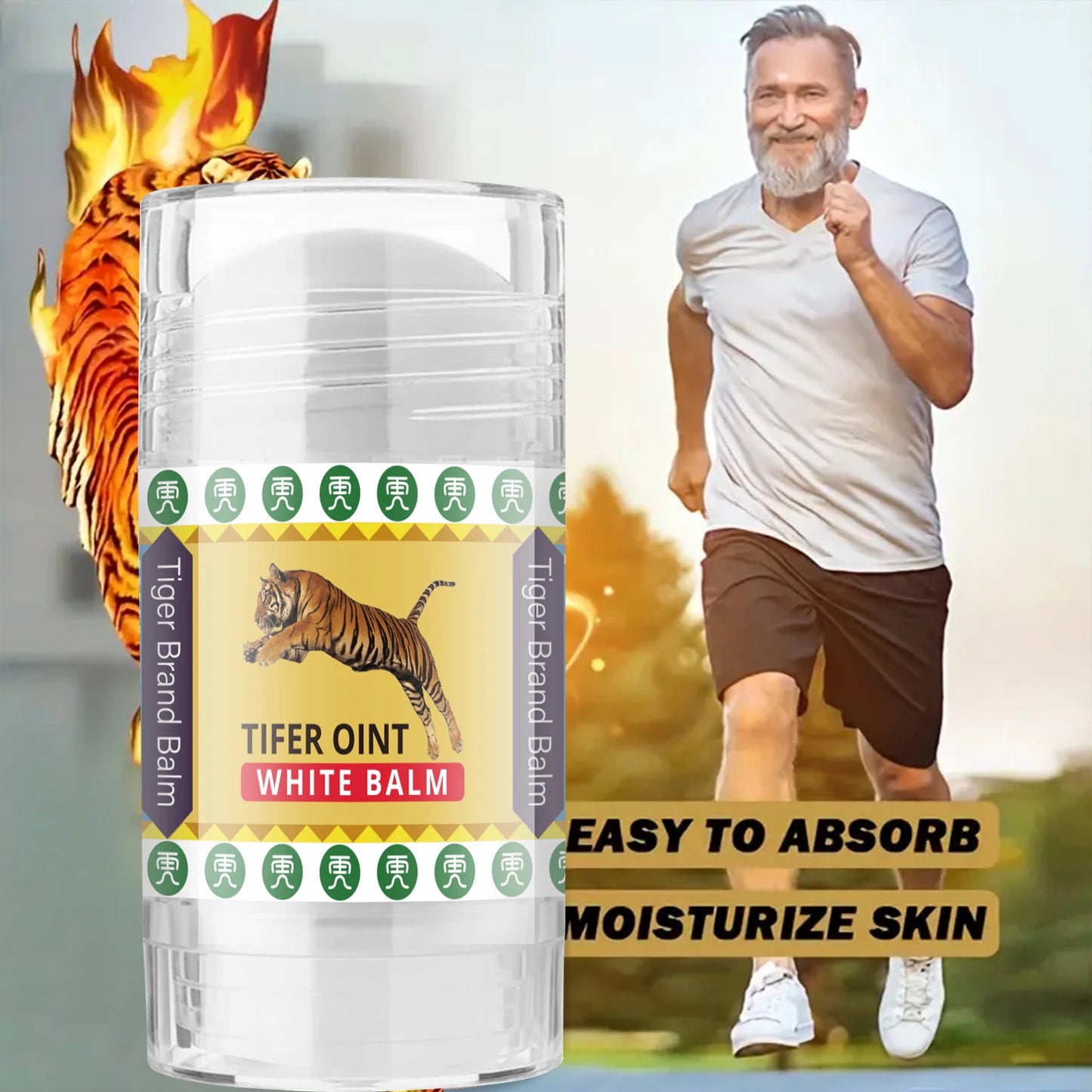 Tiger Body Massage Cream Stick Vitamin E & Olive