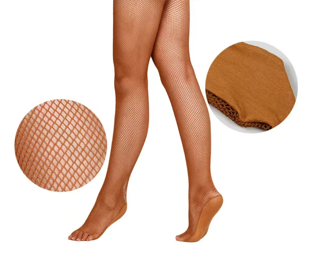Pro Mesh Fishnet Dance Tights | Non-Slip Competition