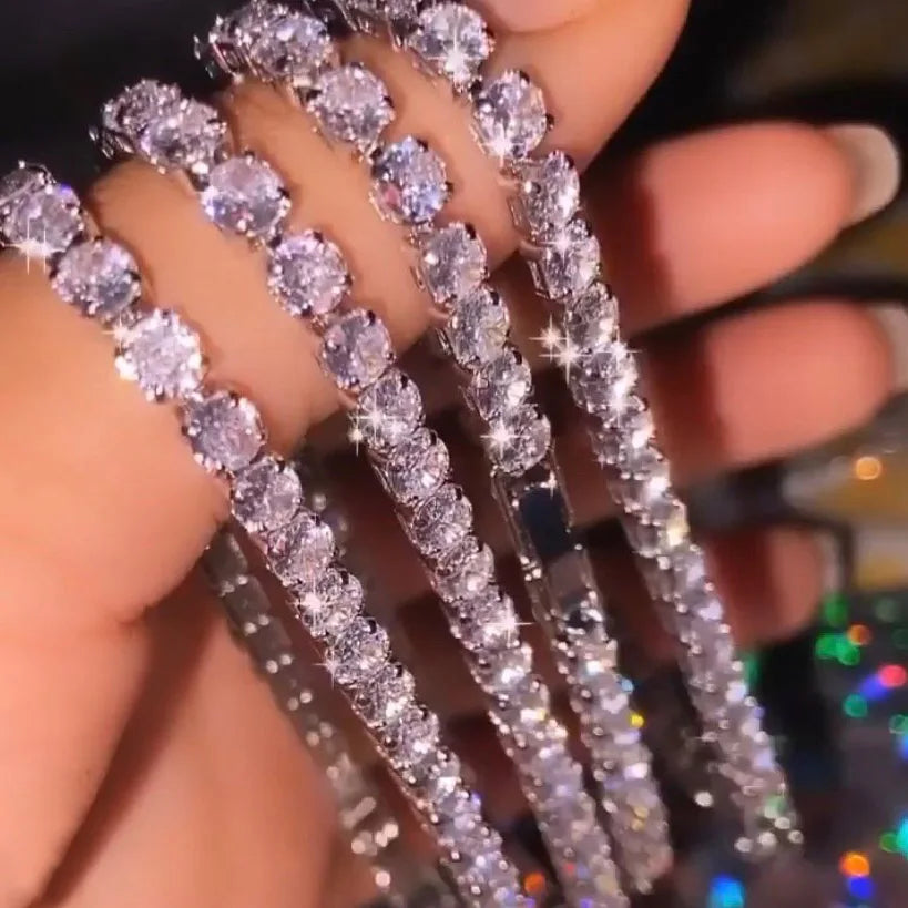 Zircon Tennis Bracelet 2.5-5mm Crystal Hand Chain