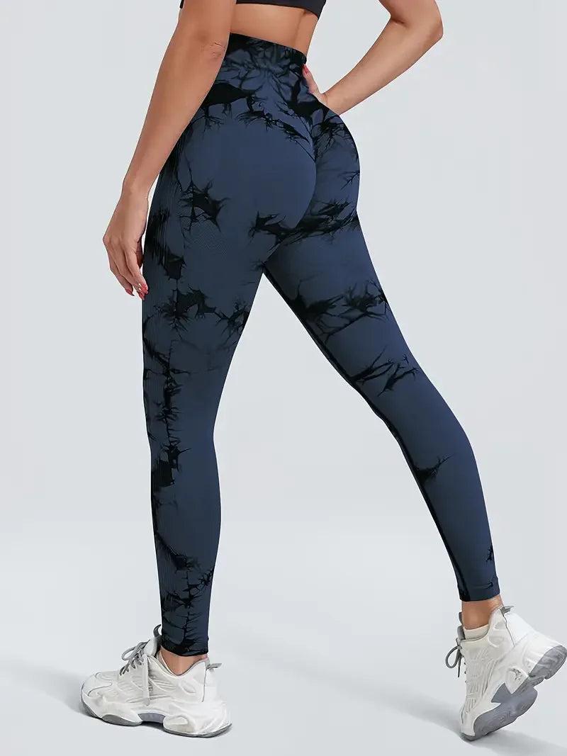Women's Seamless Tie-Dye High Waist Yoga Leggings